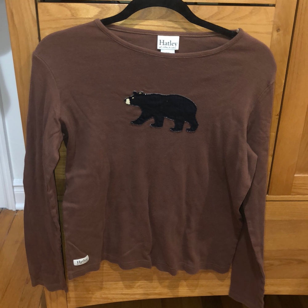 Brown long sleeve from Hatley with a bear